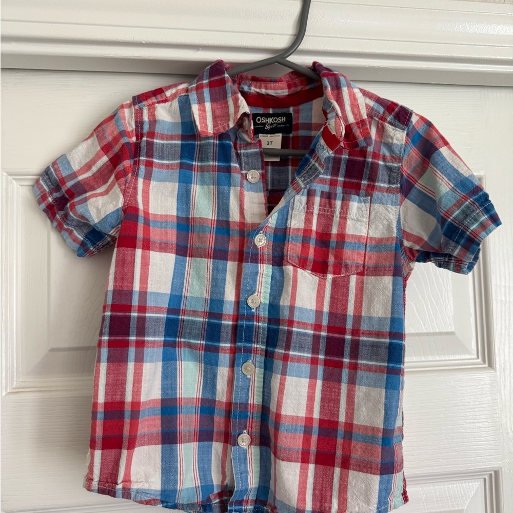 OshKosh B'gosh Red and Blue Checkered Shirt